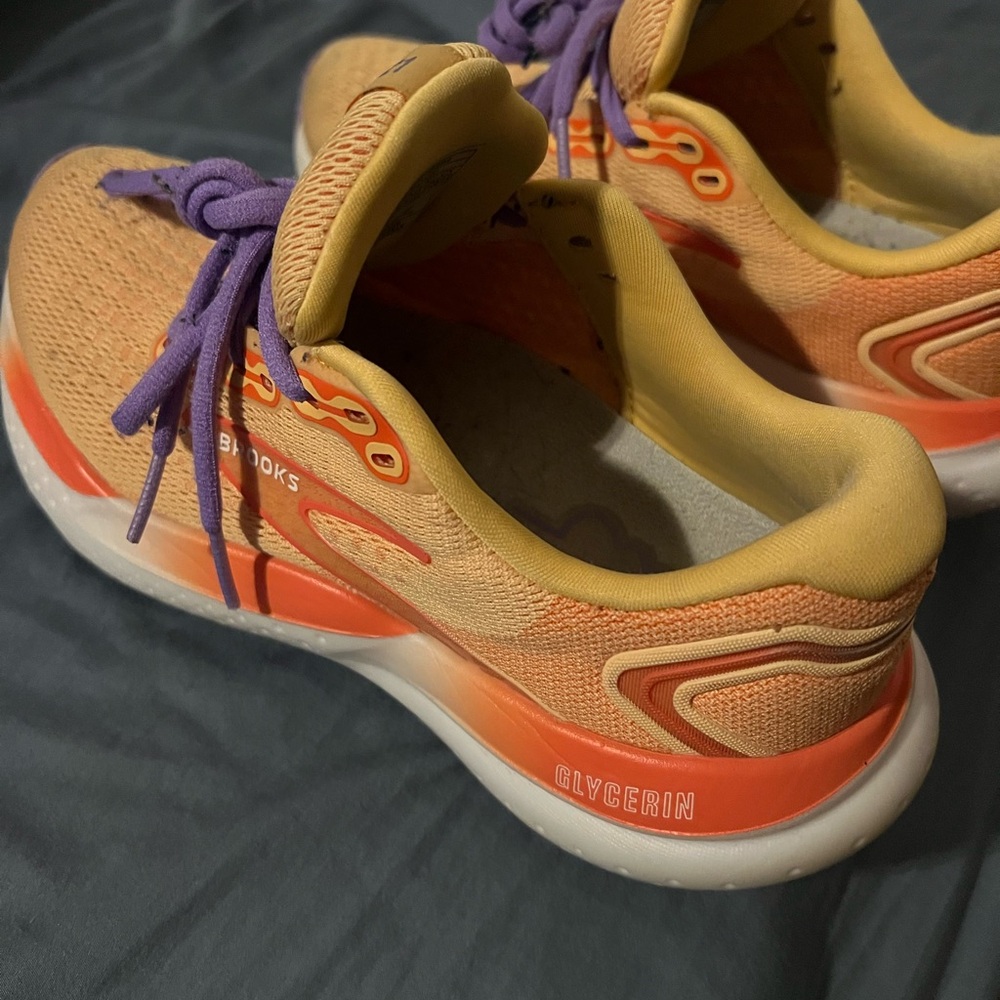 Brooks Glycerin Athletic Shoes - Orange and Purple